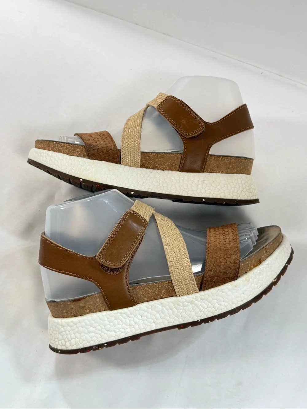 OTBT Brown and Beige SIERRA sling back Platform Sandals size 7